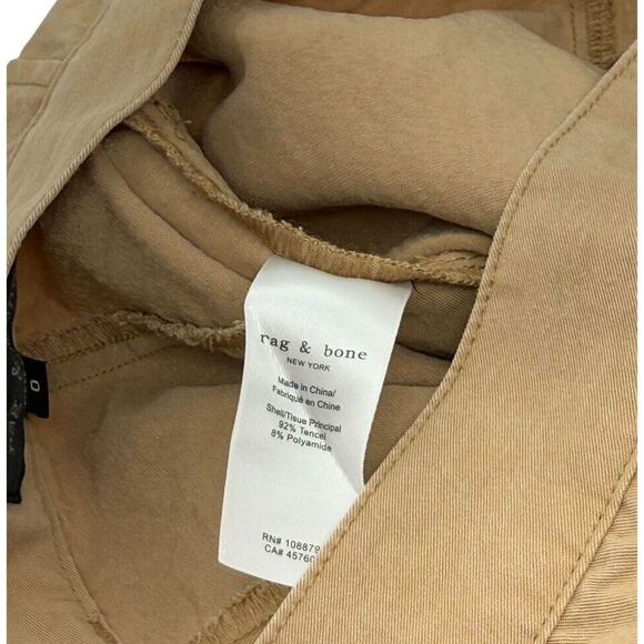Rag & Bone Trail Lyocell Jogger Pants Cargo Utility Size 0 Tan Zippers Relaxed - Picture 8 of 9